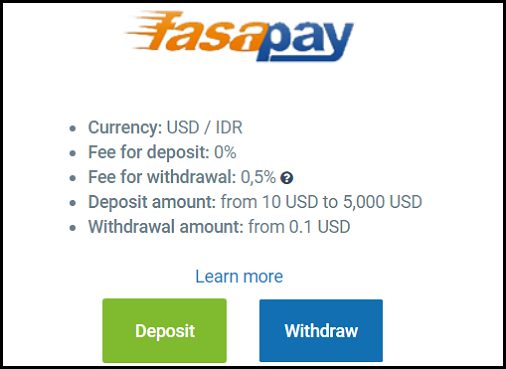 contoh info deposit withdrawal