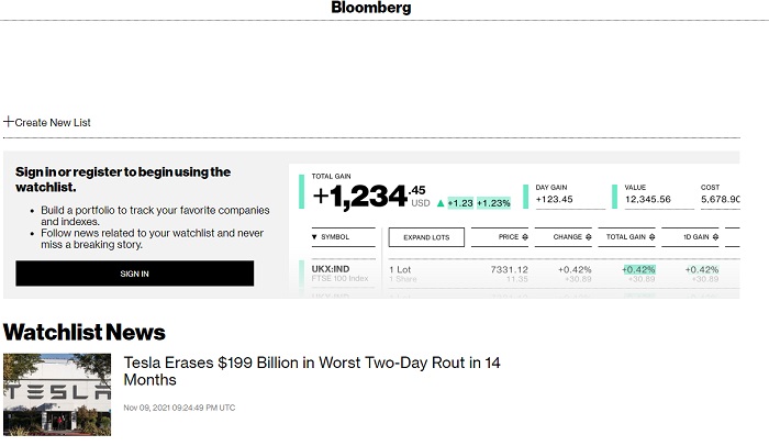 Bloomberg Watchlist