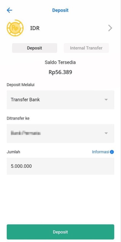 Deposit Rupiah di Rekeningku.com