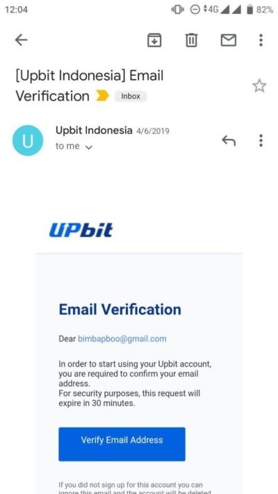 Registrasi Upbit Indonesia