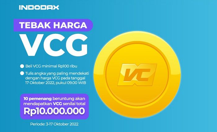 Tebak harga koin VCG di Indodax
